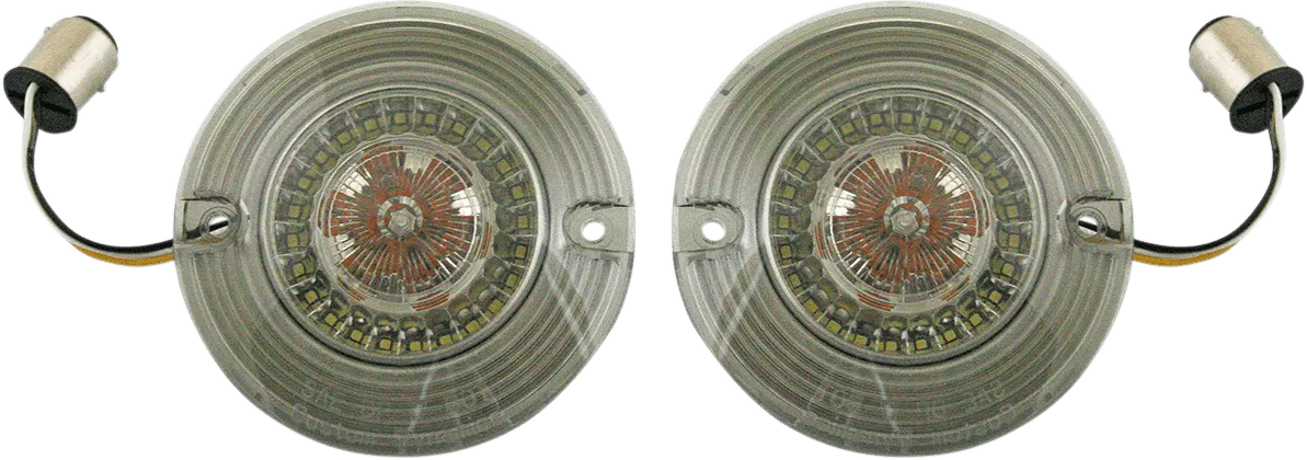 Custom Dynamics PB-AW-1157-T Flat Probeam Amber/White Dynamic Ringz Inserts with Smoked Lenses