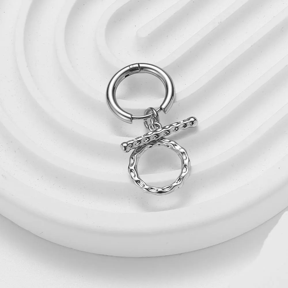 Custom Round Stainless Steel Fashion Earrings for Men
