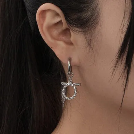 Custom Round Stainless Steel Fashion Earrings for Men