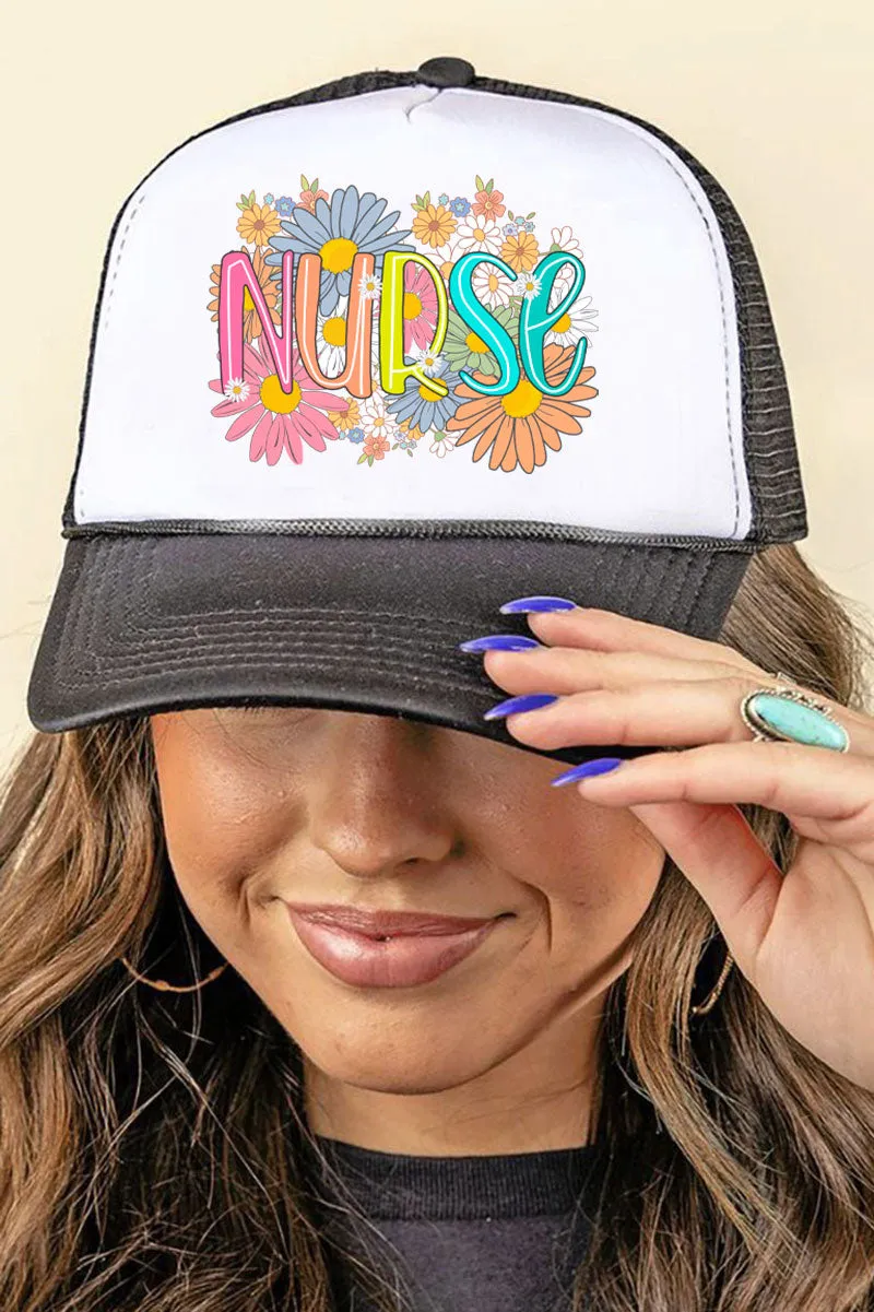 Daisies Nurse Foam Mesh Back Trucker Cap