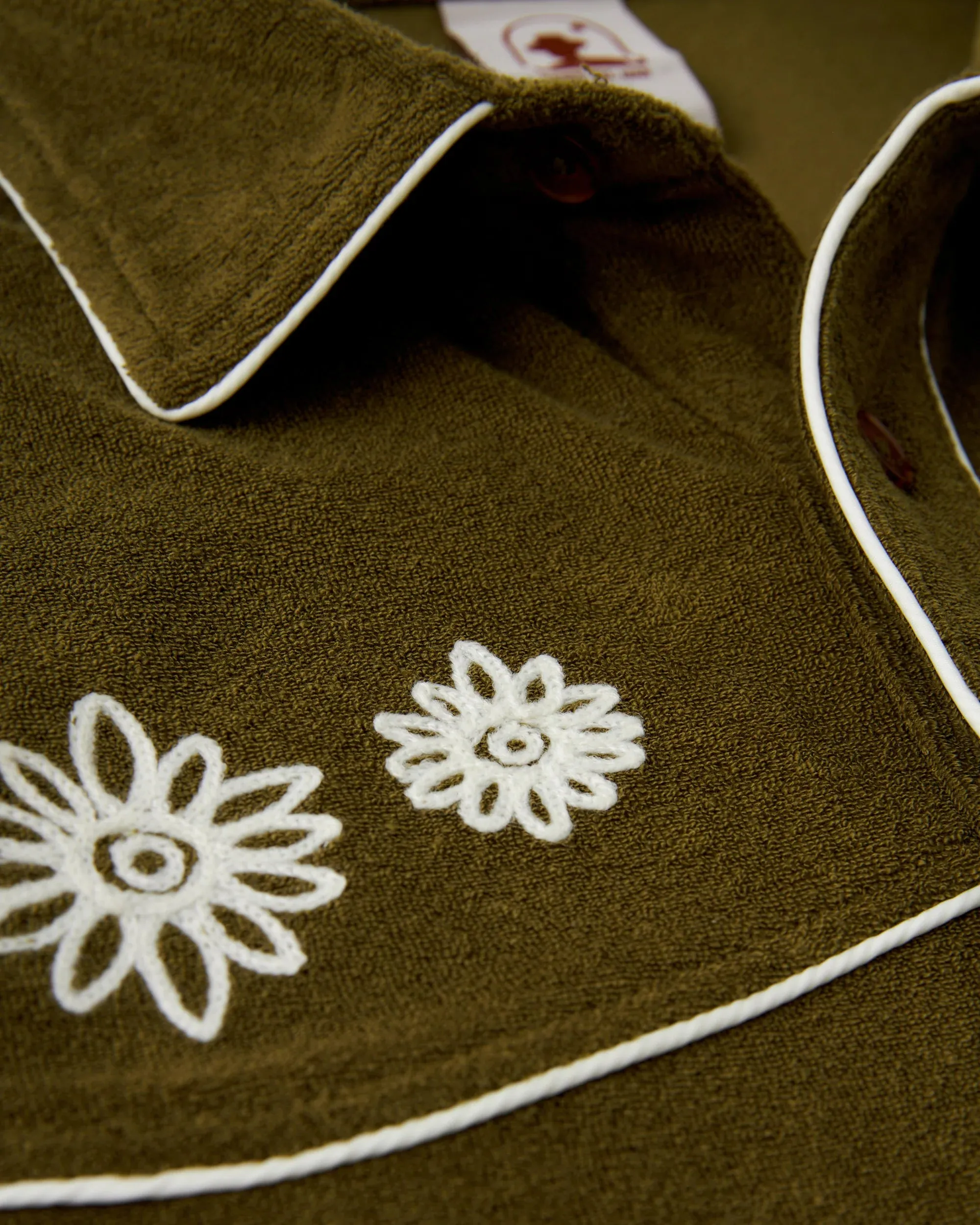 DANDY DEL MAR THE GAUCHO TERRY CLOTH SHIRT IN ARBEQUINA