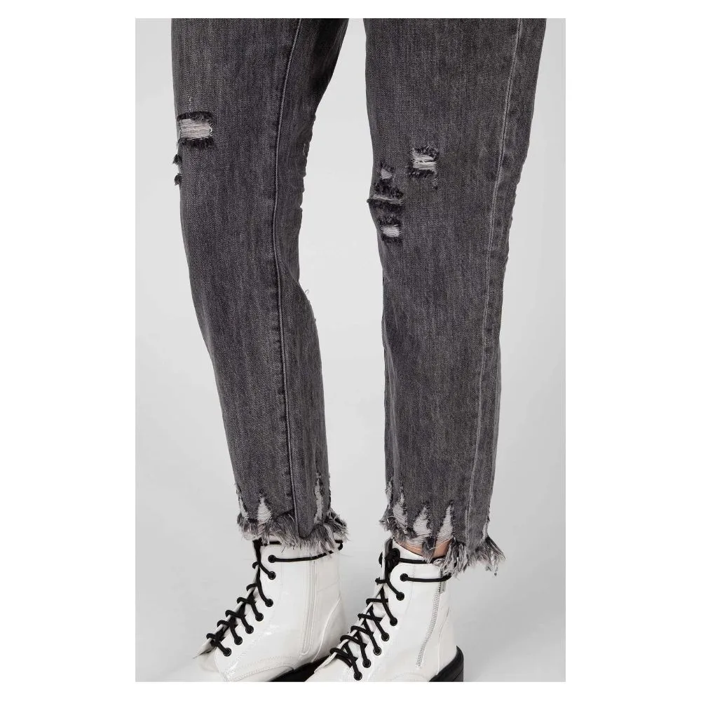 Dark Gray Cotton Women's Jean