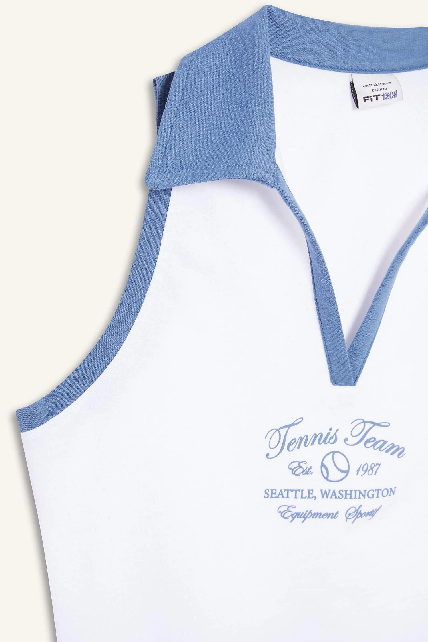 DeFactoFit Polo Neck Sports Crop Top