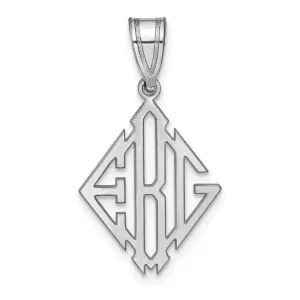 Diamond Shaped Monogram Pendants