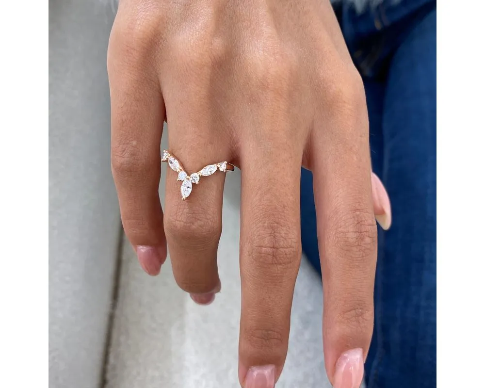Diamond Statement Ring 0.50 Carat Rose Gold 14K