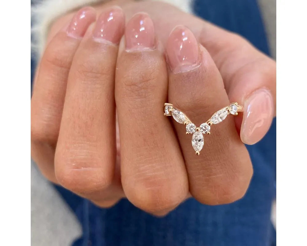 Diamond Statement Ring 0.50 Carat Rose Gold 14K