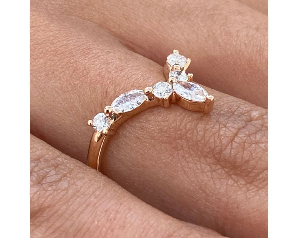 Diamond Statement Ring 0.50 Carat Rose Gold 14K