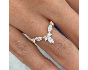 Diamond Statement Ring 0.50 Carat Rose Gold 14K