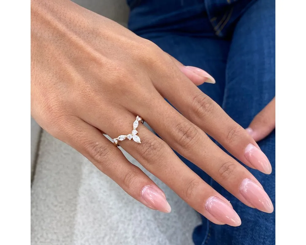 Diamond Statement Ring 0.50 Carat Rose Gold 14K