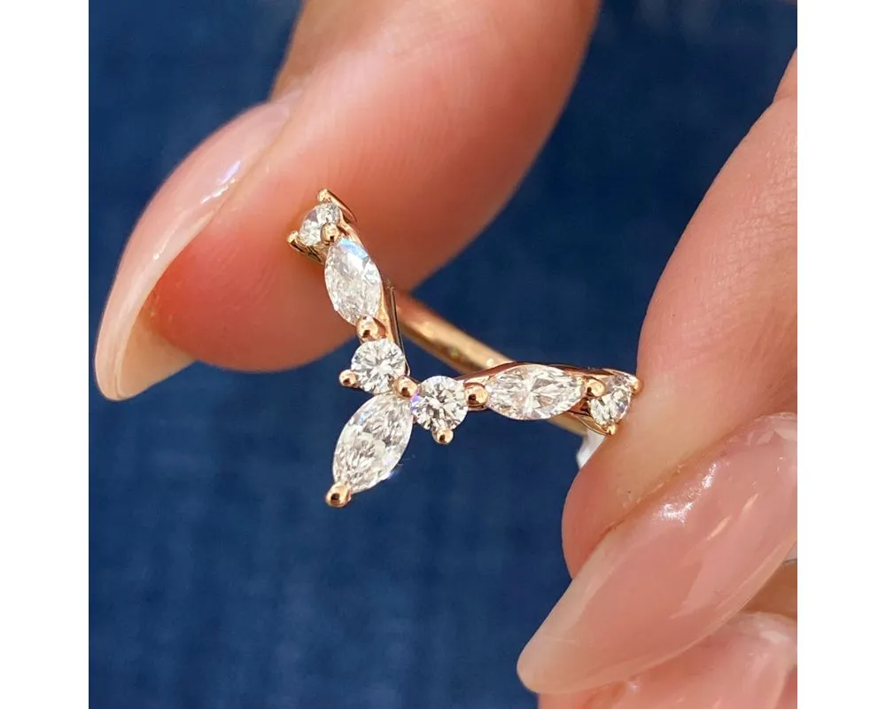Diamond Statement Ring 0.50 Carat Rose Gold 14K