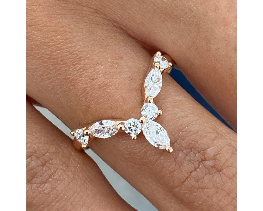 Diamond Statement Ring 0.50 Carat Rose Gold 14K