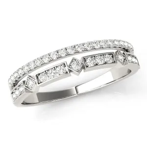 Double Row Fashion Diamond Ring