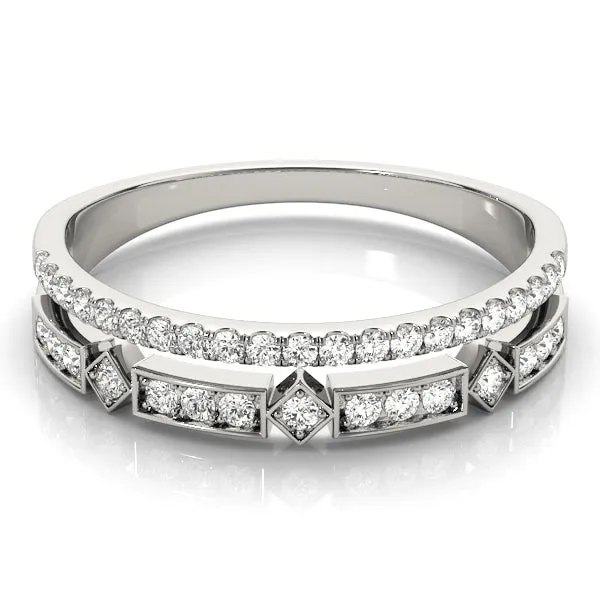 Double Row Fashion Diamond Ring