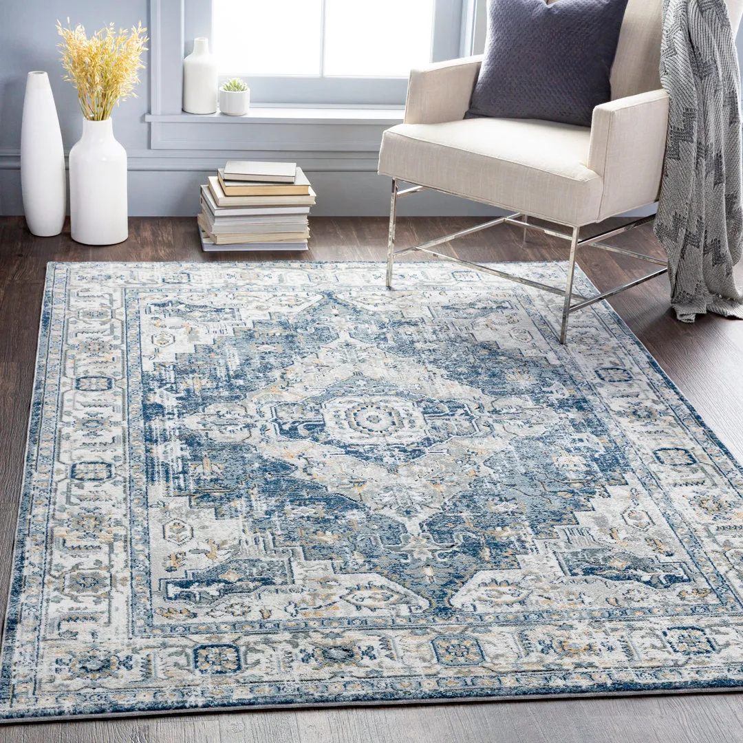 Doyon Oriental Gray/Blue Area Rug Langley Street® Rug Size: Rectangle 9' x 12'