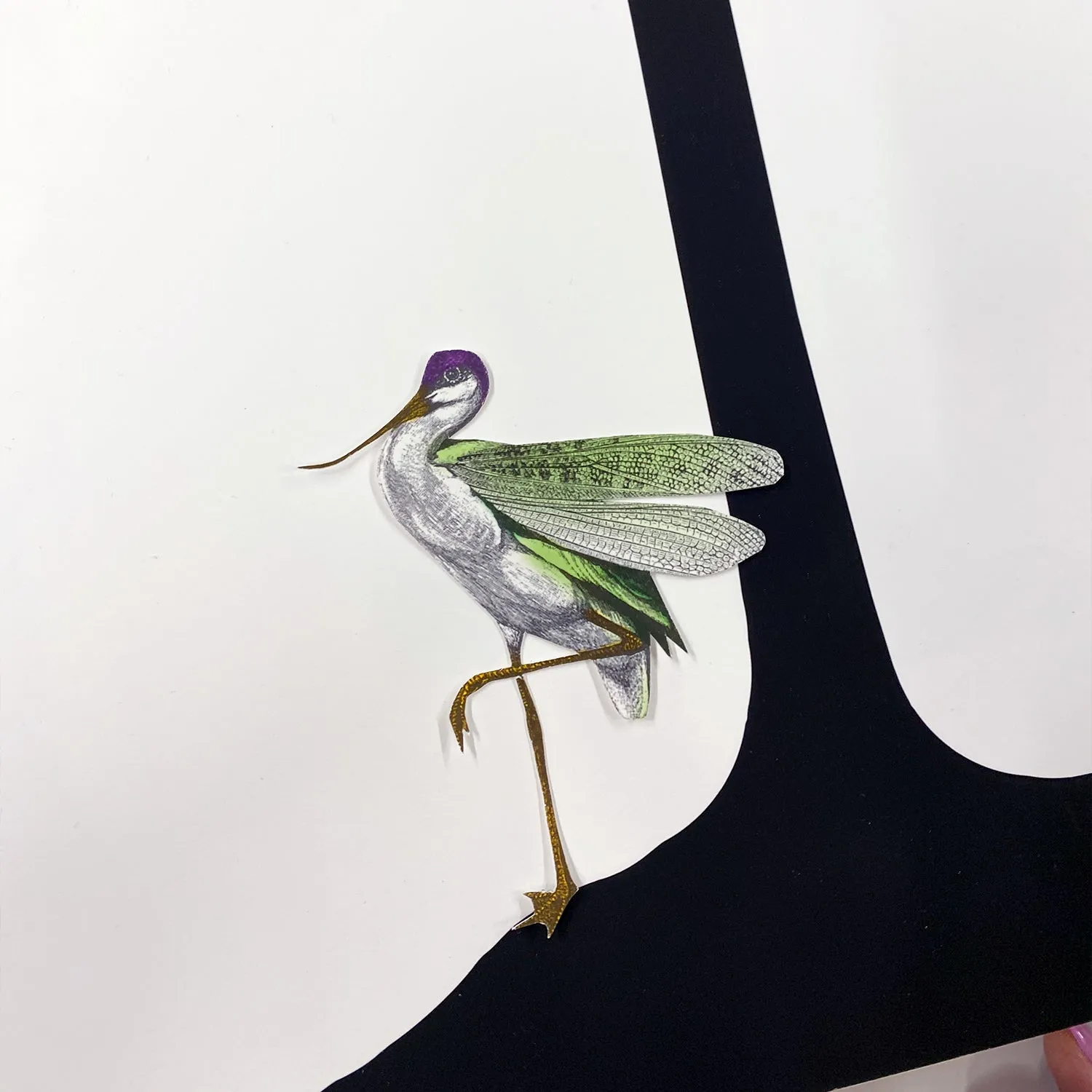 Dragonfly Stork Tree - Original Artwork