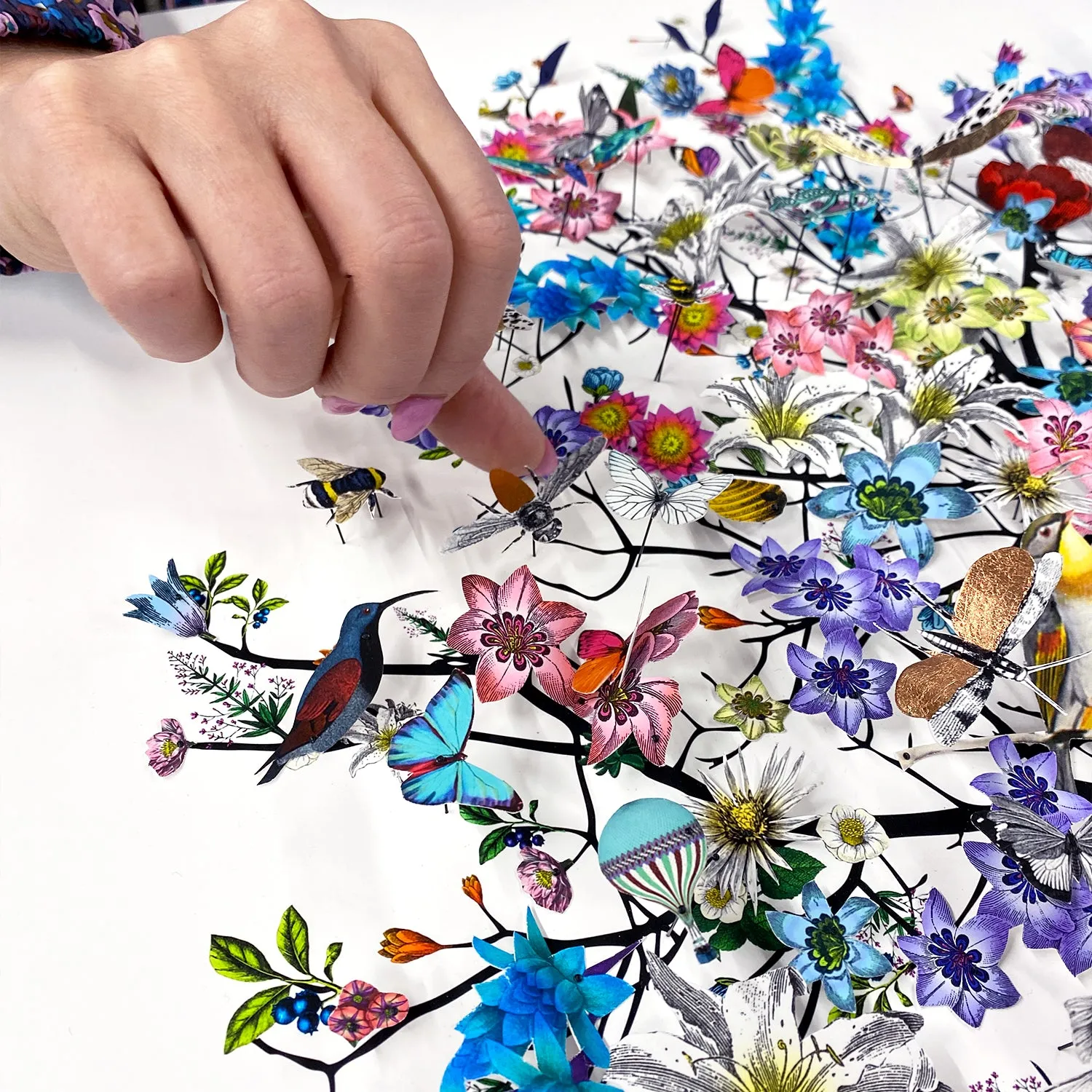 Dragonfly Stork Tree - Original Artwork