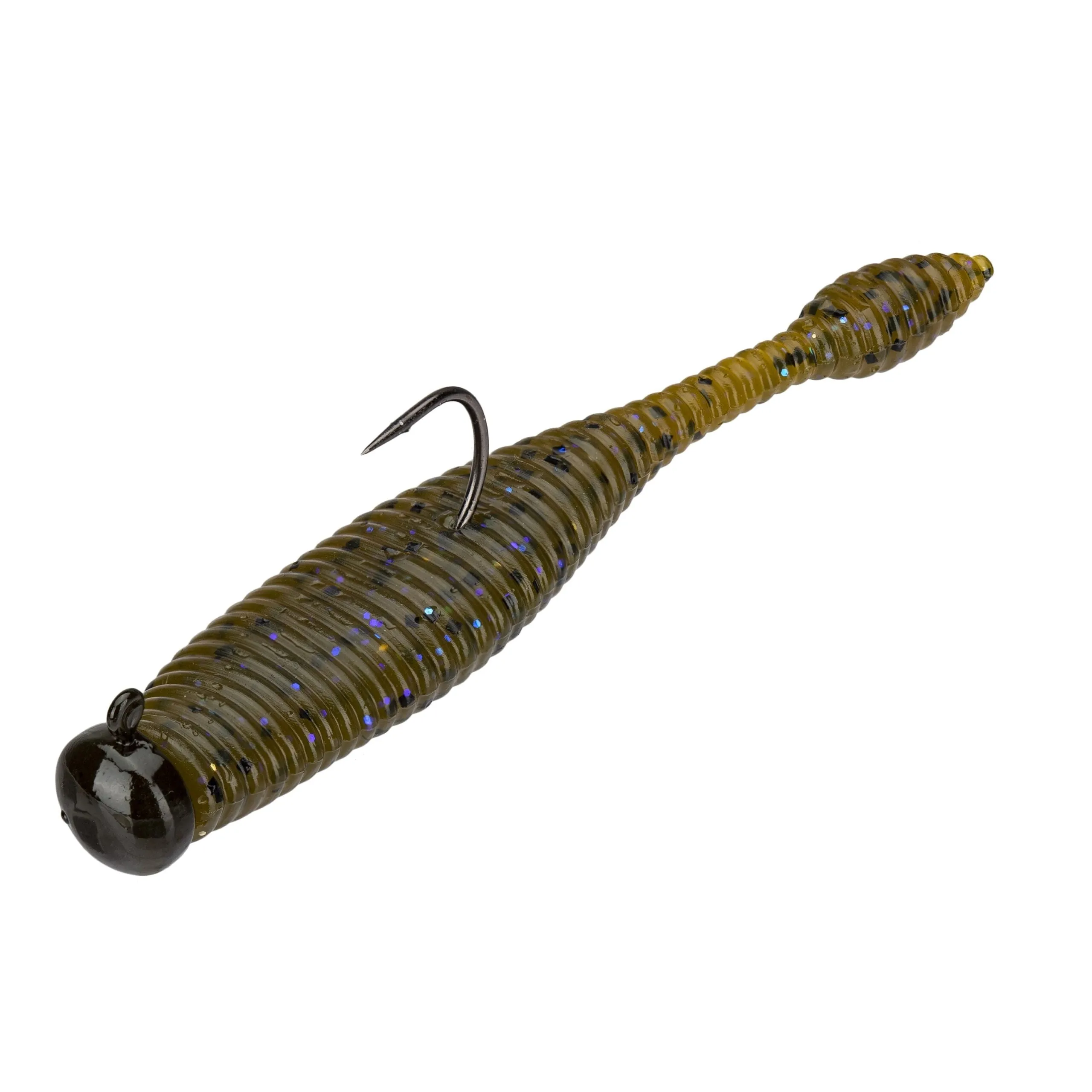 Dudley'S Pre-Rigged Green Pumpkin Violet Ned Rig Finesse Worm Bait Bass Trout Kit