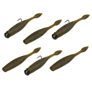 Dudley'S Pre-Rigged Green Pumpkin Violet Ned Rig Finesse Worm Bait Bass Trout Kit