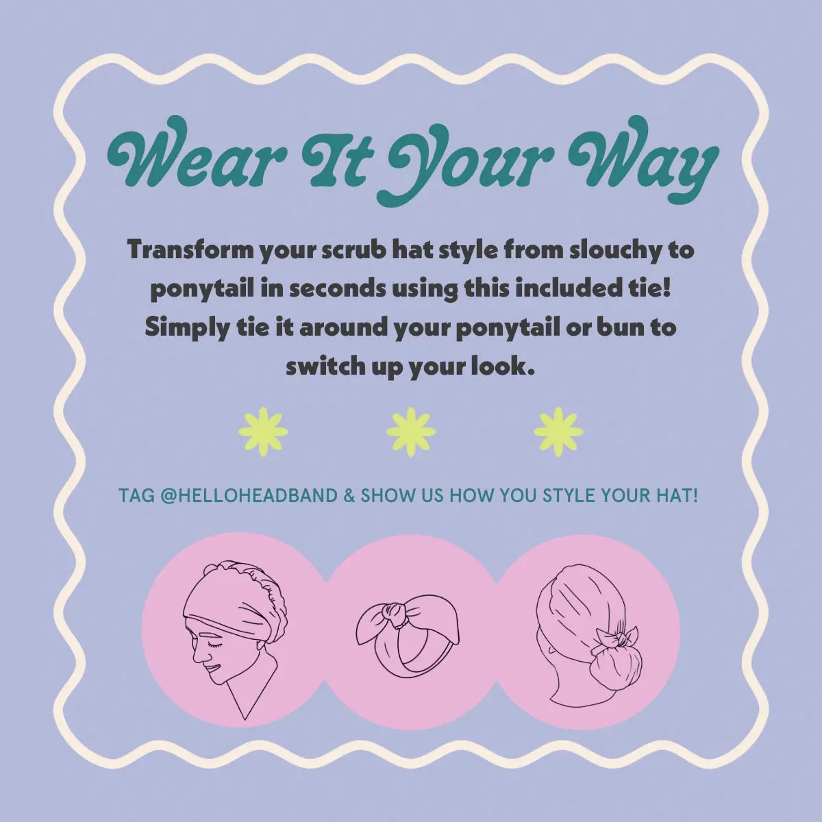 DuoStyle Scrub Hat - Classic Smiley