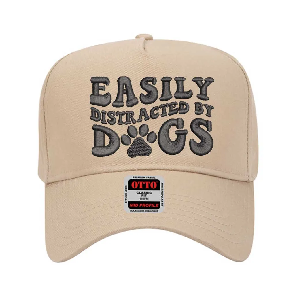 Easily Distracted By Dogs 5 Panel Baseball Hat