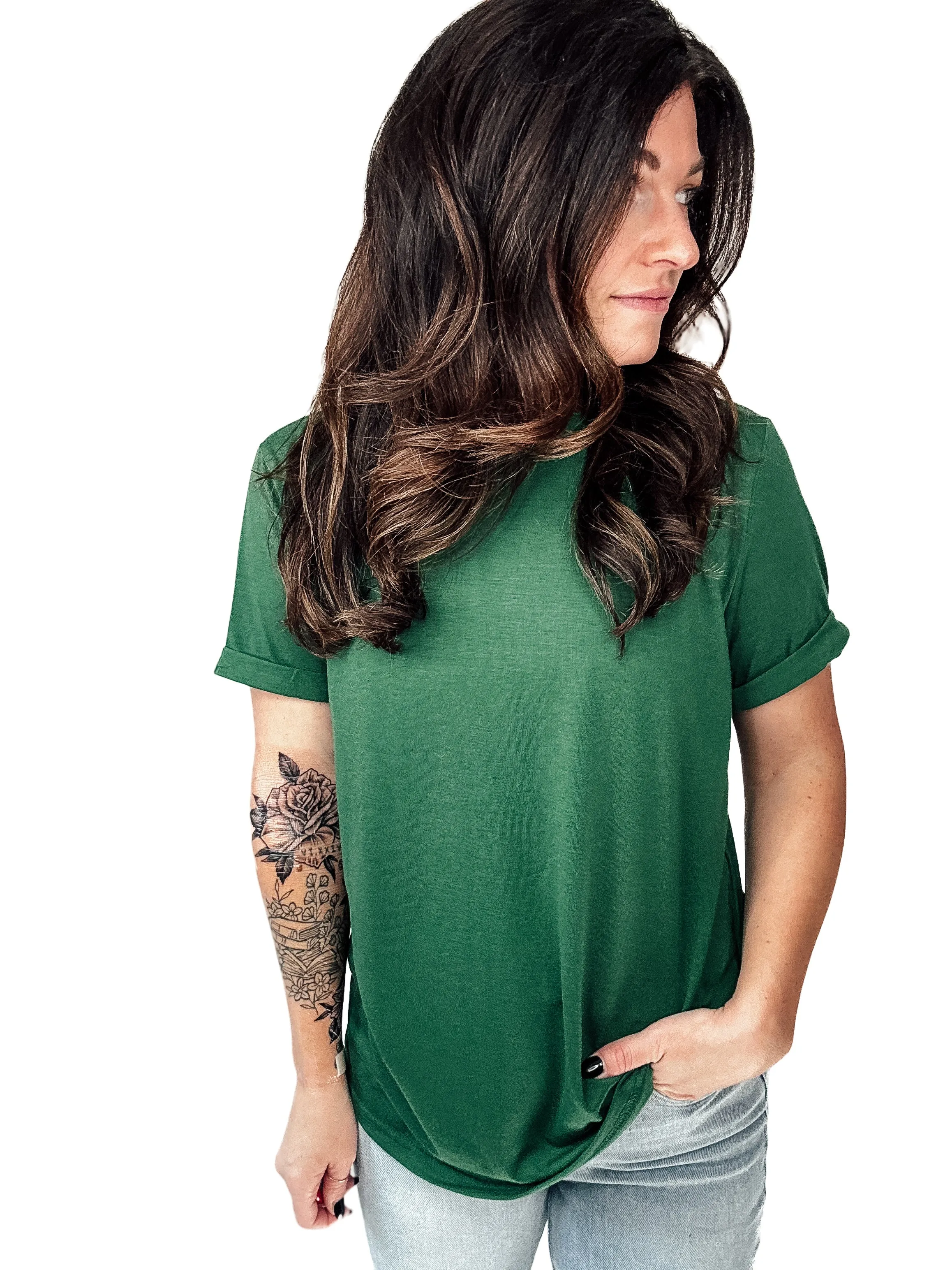 Easy Mode Basic Cuffed Tee - PREORDER