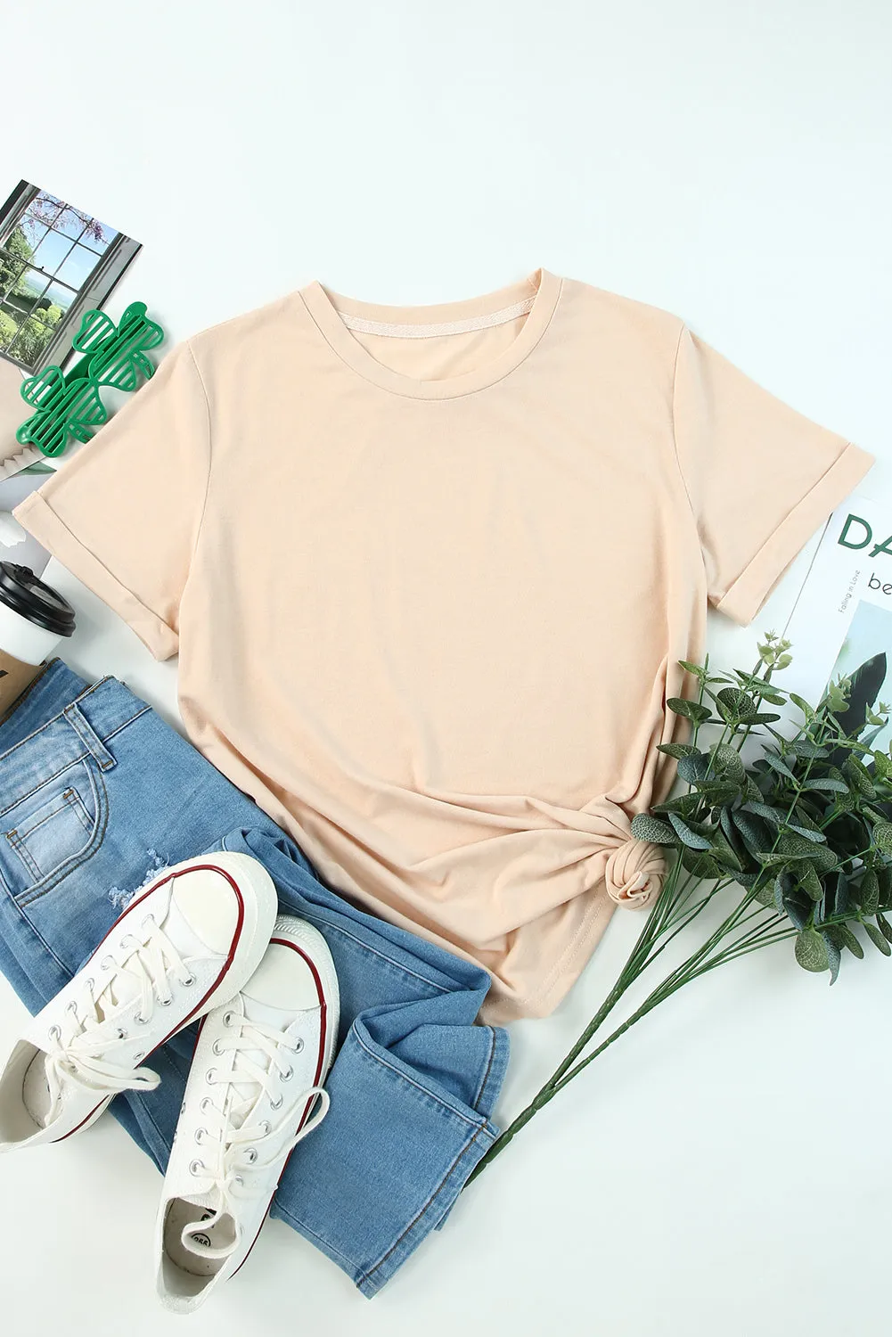 Easy Mode Basic Cuffed Tee - PREORDER