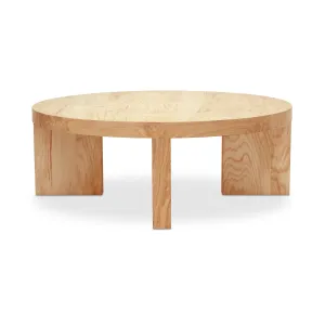 Eccentric Burl Wood Round Coffee Table