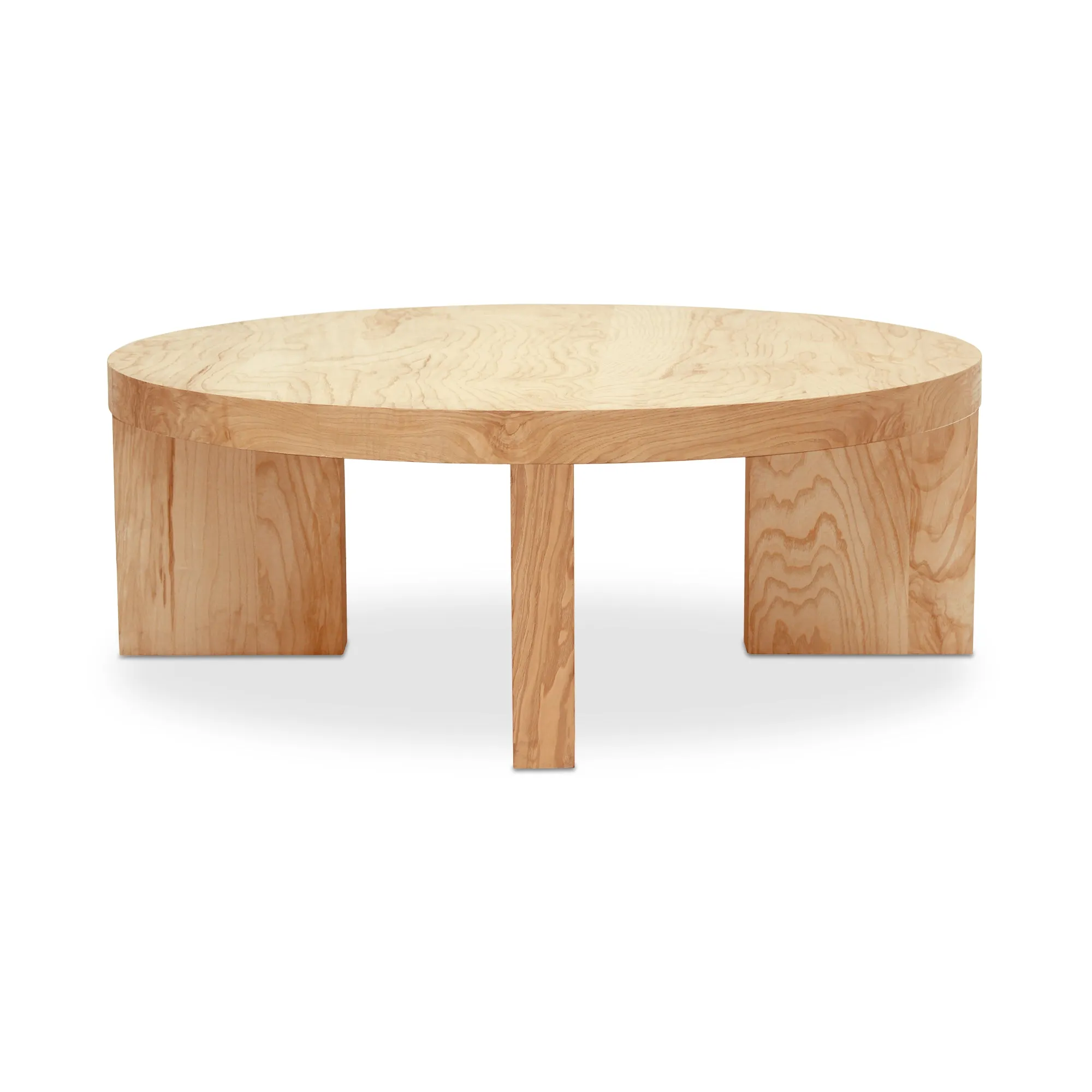 Eccentric Burl Wood Round Coffee Table