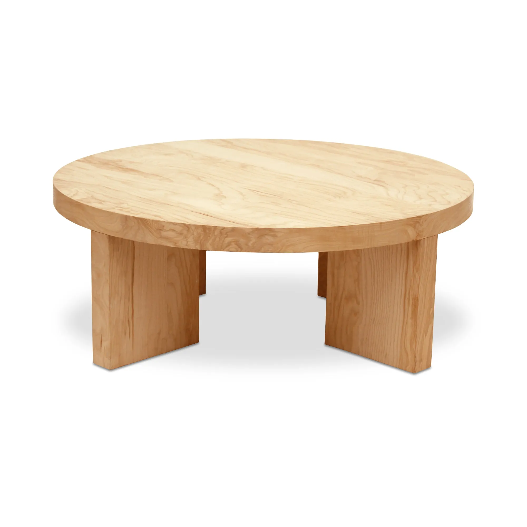 Eccentric Burl Wood Round Coffee Table