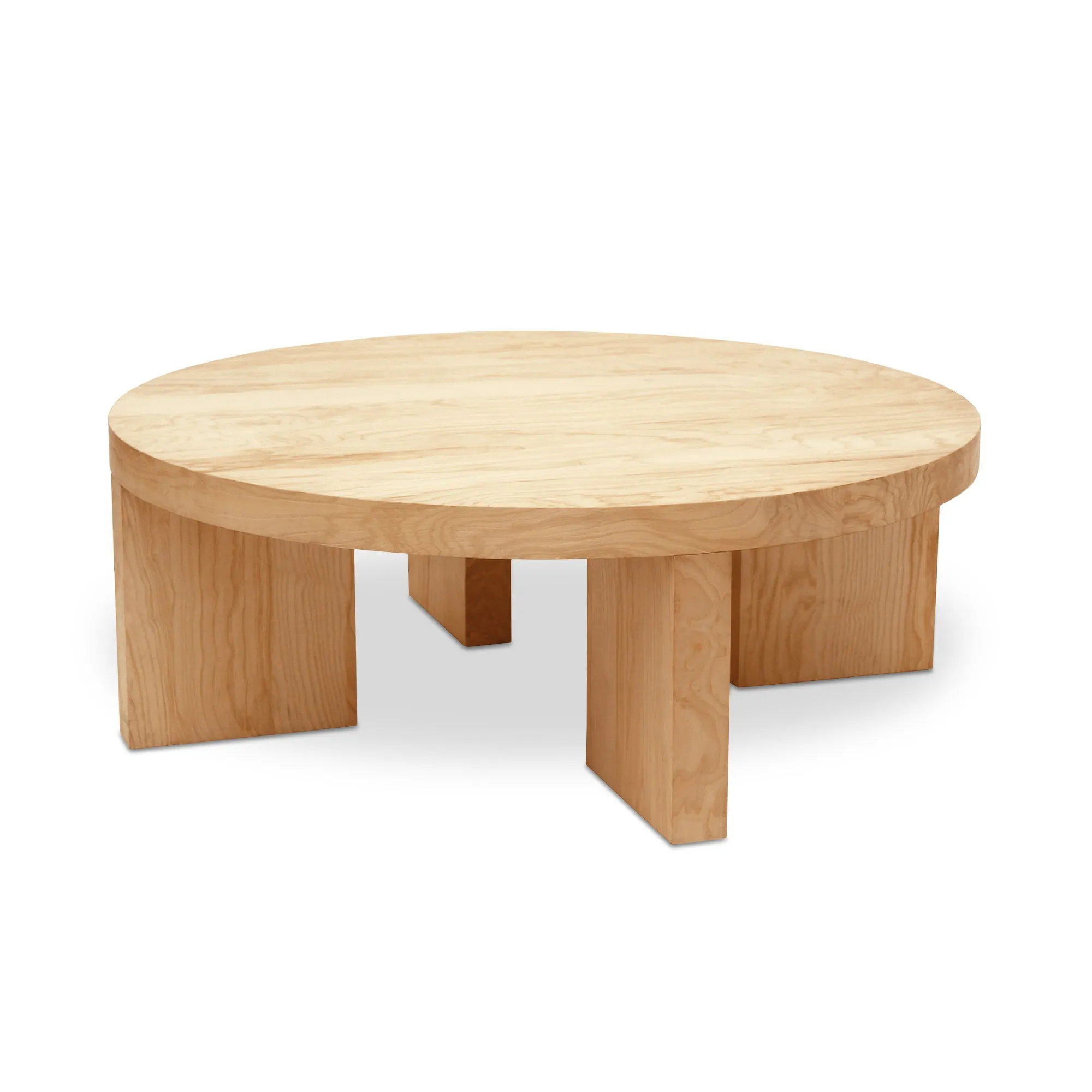 Eccentric Burl Wood Round Coffee Table