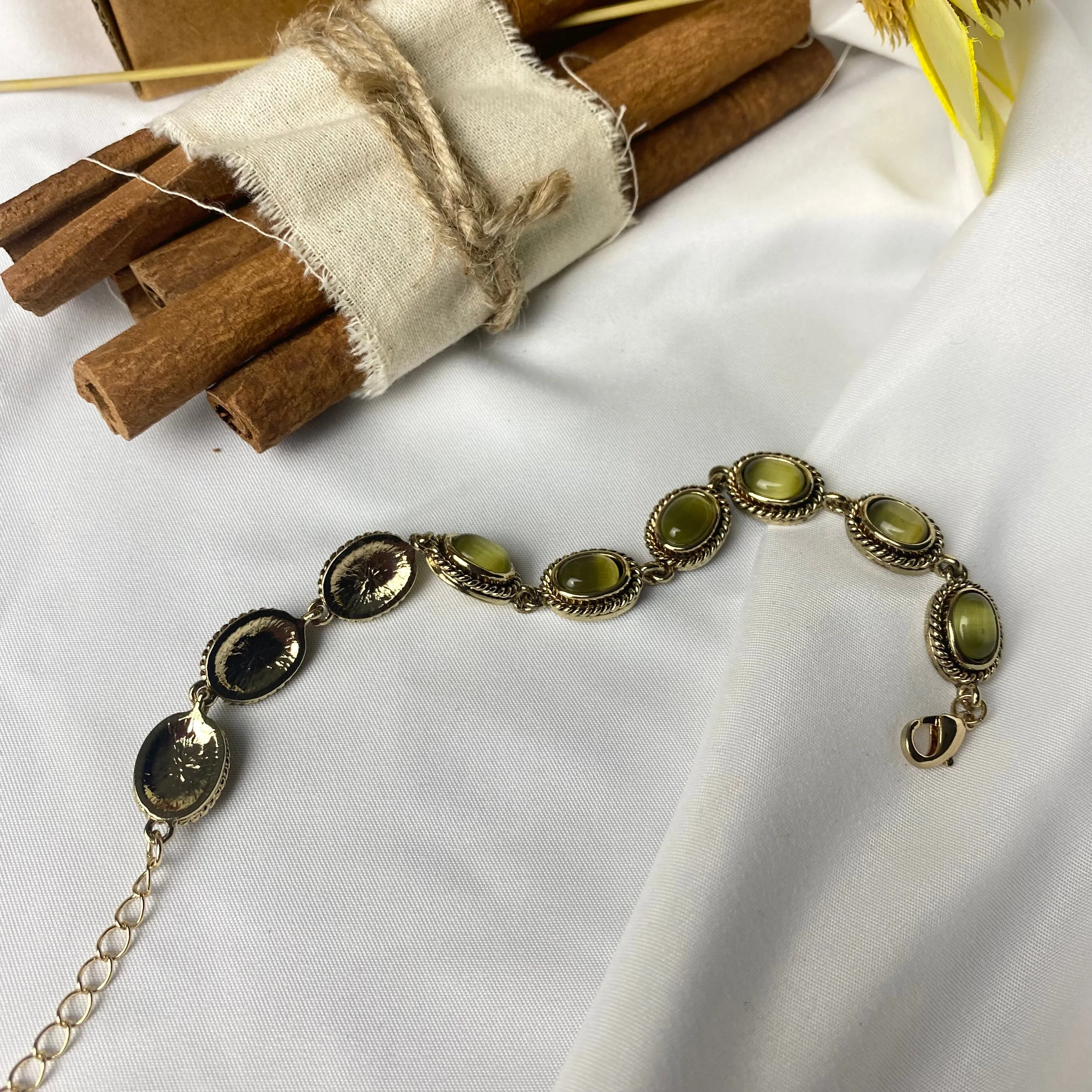 Edwardian Gemstone Tiered Statement Bracelet