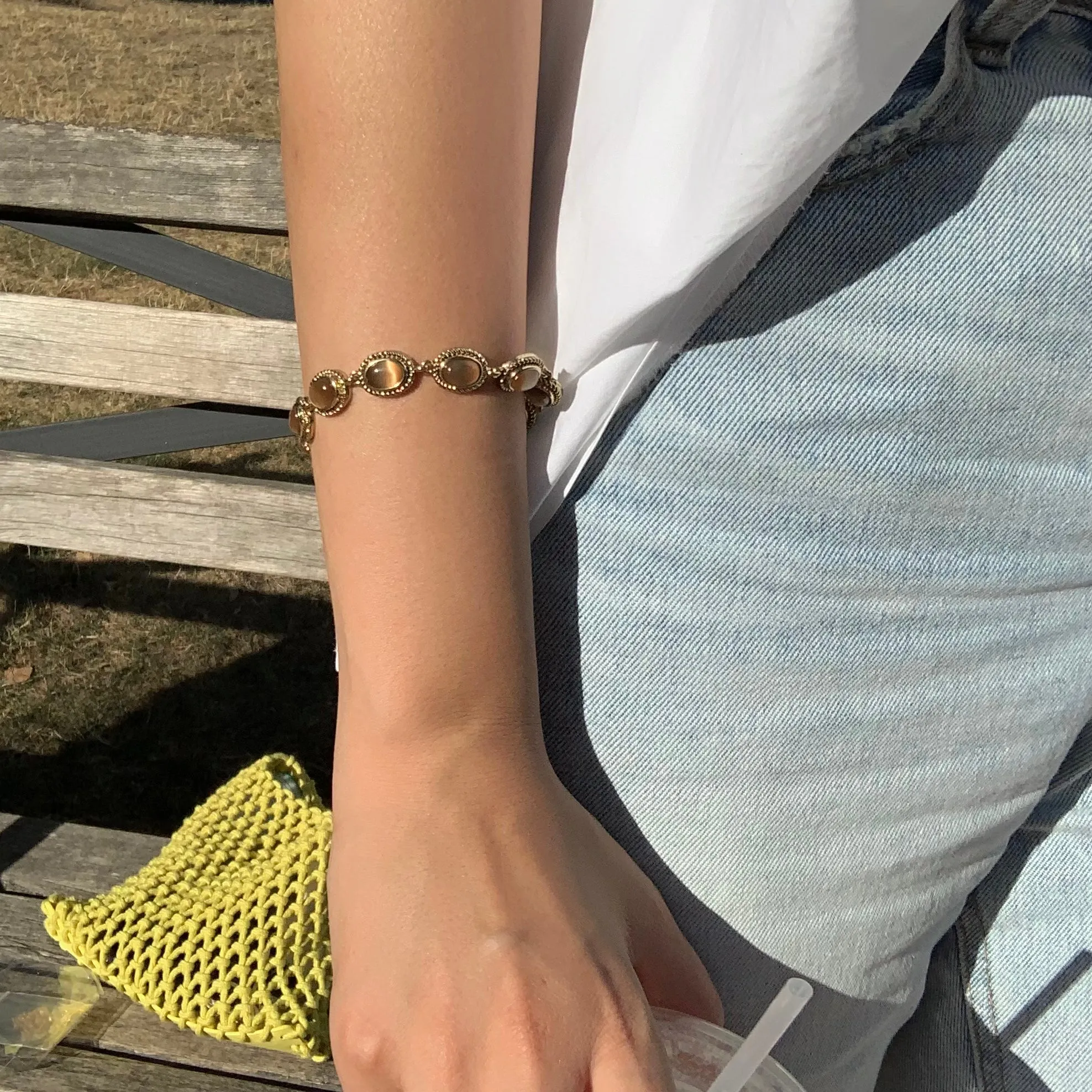 Edwardian Gemstone Tiered Statement Bracelet