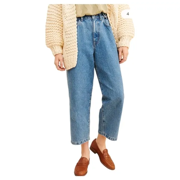 Edwin Maiia Cropped Wide Leg Jeans Size XS NWT $228