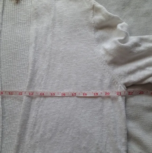 Eileen Fisher Linen/Cotton Open Front Cardigan Pockets Sz Large Oversized