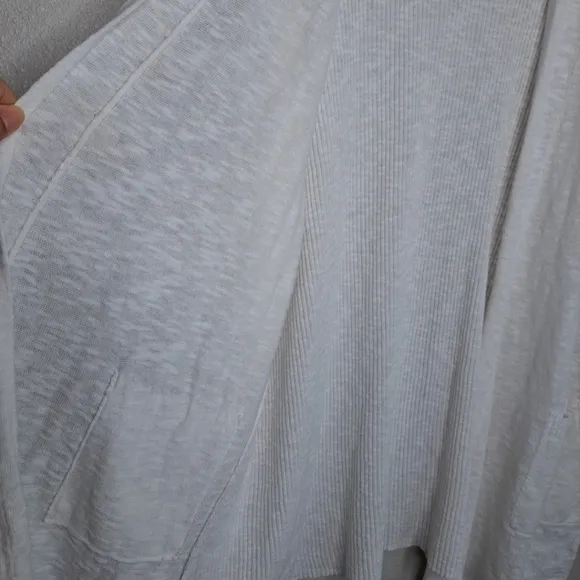 Eileen Fisher Linen/Cotton Open Front Cardigan Pockets Sz Large Oversized