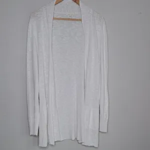 Eileen Fisher Linen/Cotton Open Front Cardigan Pockets Sz Large Oversized