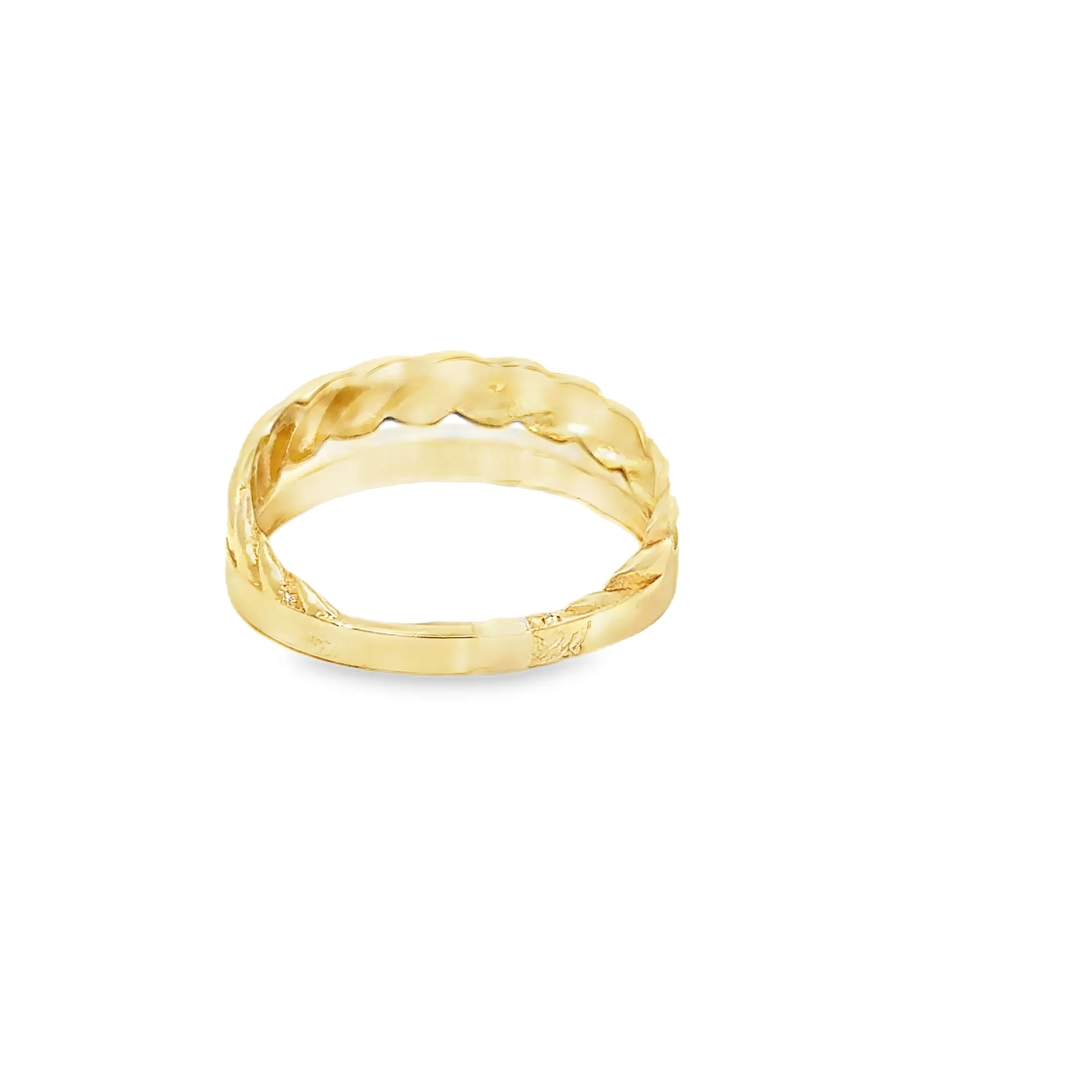 Elegant Gold and Red Ring 14k