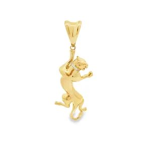 Elegant Gold Panther Pendant 14k