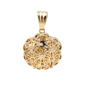 Elegant Gold Pendant with Intricate Design 14k