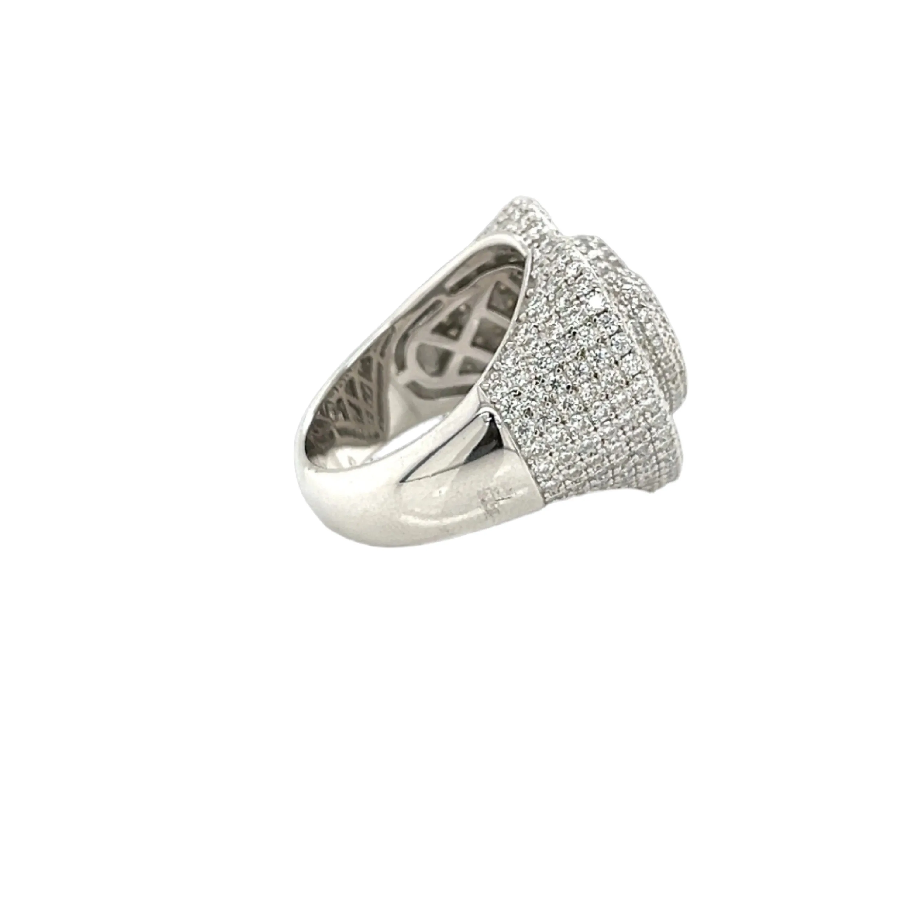 Elegant Heart Sterling Silver Ring with Yellow and Clear Cubic Zirconia - C105189