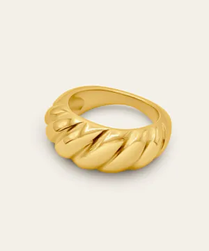 Elena Gold Croissant Ring