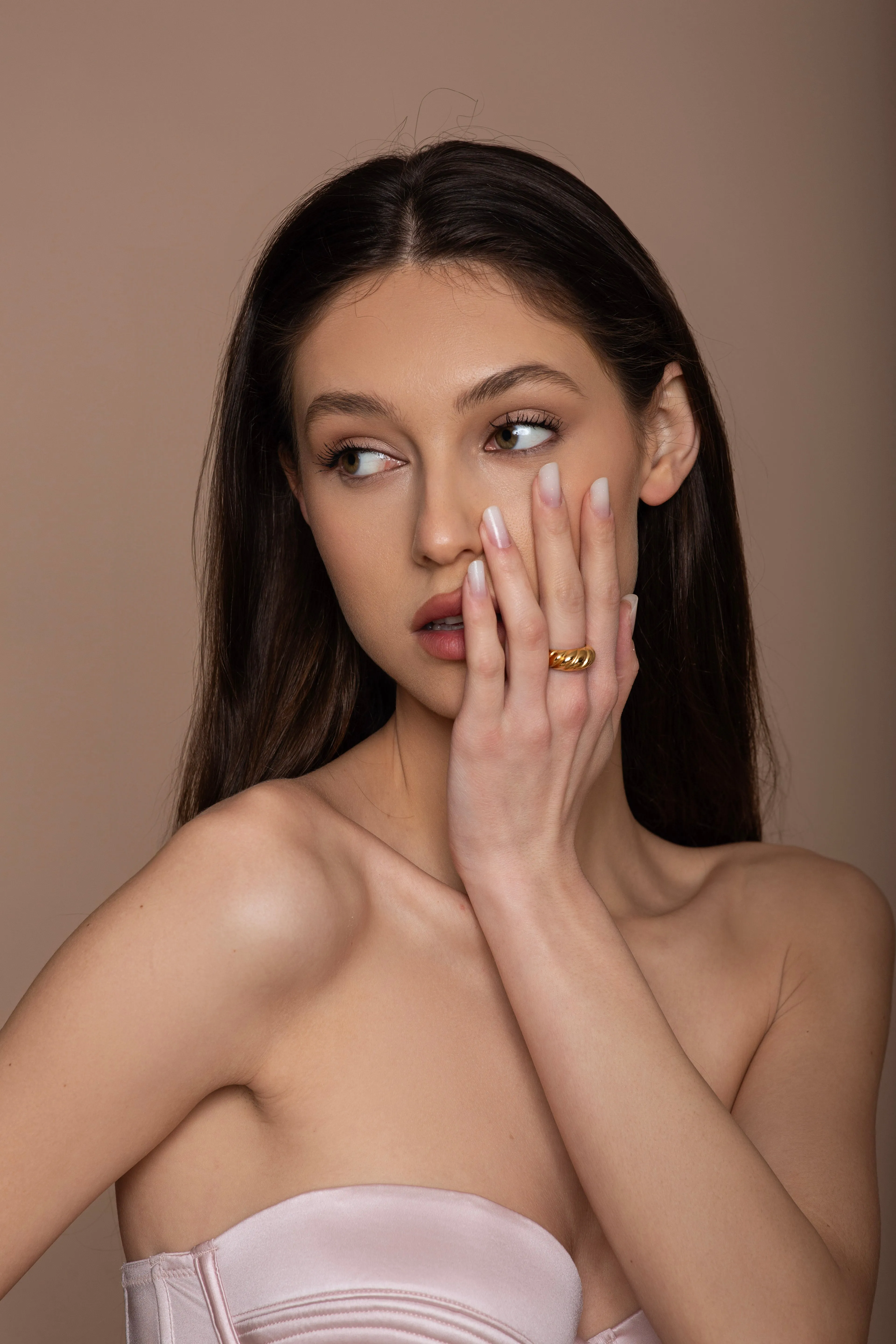 Elena Gold Croissant Ring
