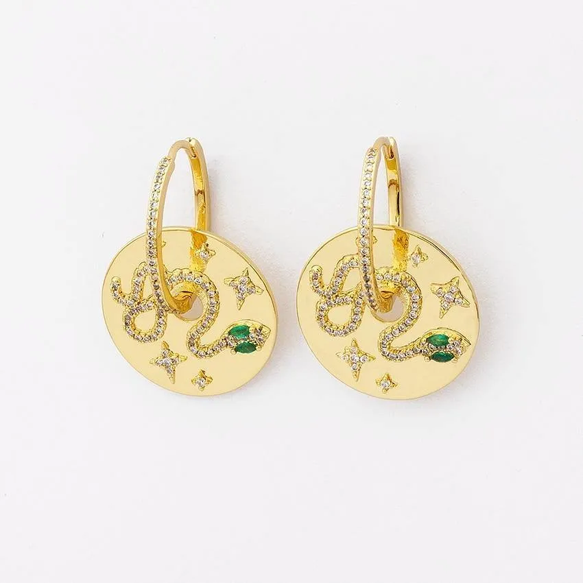 Embracing Snake Statement Hoop Earrings
