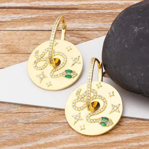 Embracing Snake Statement Hoop Earrings