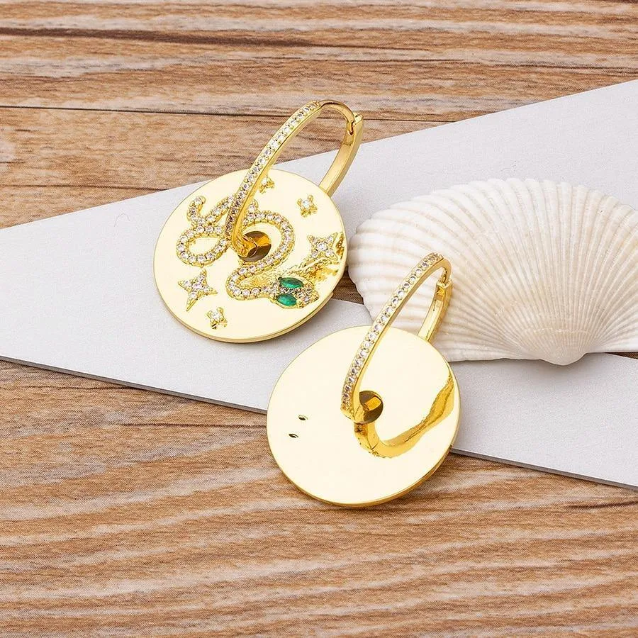 Embracing Snake Statement Hoop Earrings