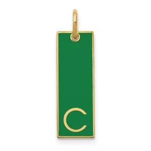 Enameled Initial Bar Charm