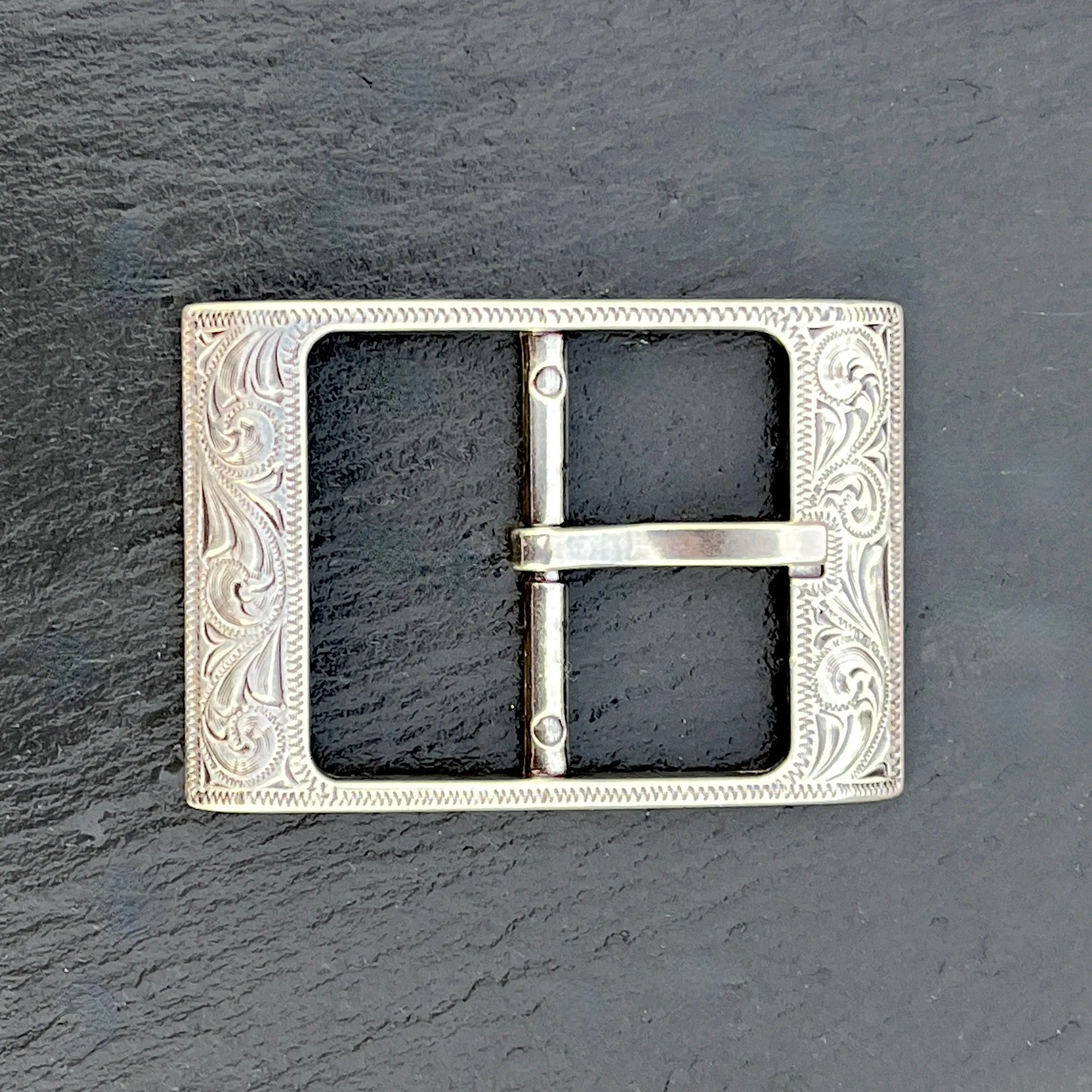 Engraved Rectangle Belt Buckle (fits 1.5" inch belt)