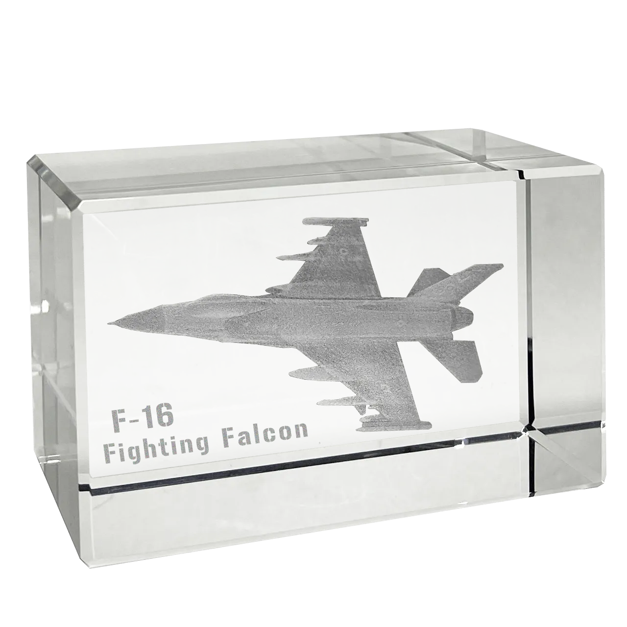 Etched Memory F-16 Fighting Falcon 3D Rectangle Block
