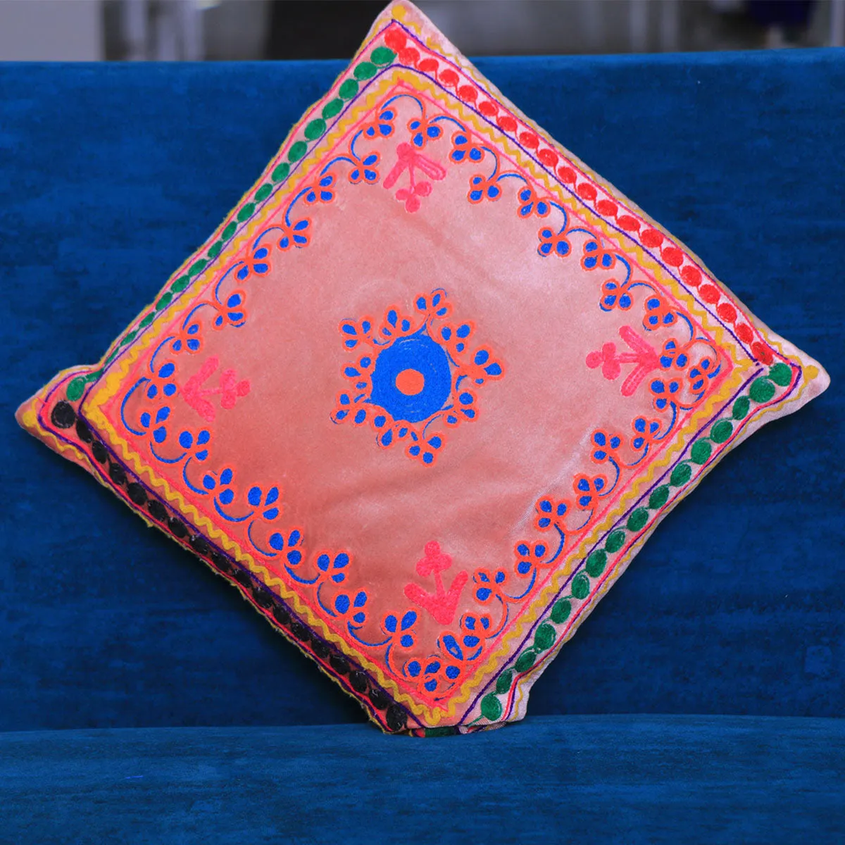 Exquisite Afghani Decorative Pillow | Handcrafted Cultural Accent Nk-387