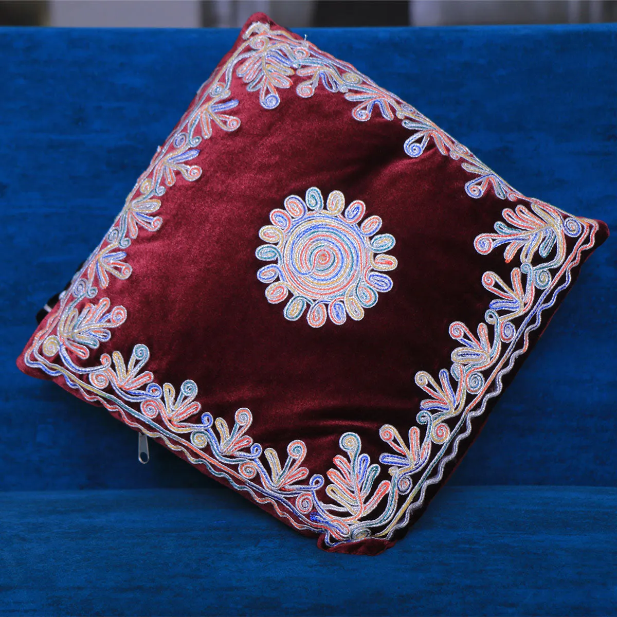 Exquisite Afghani Decorative Pillow | Handcrafted Cultural Accent Nk-387